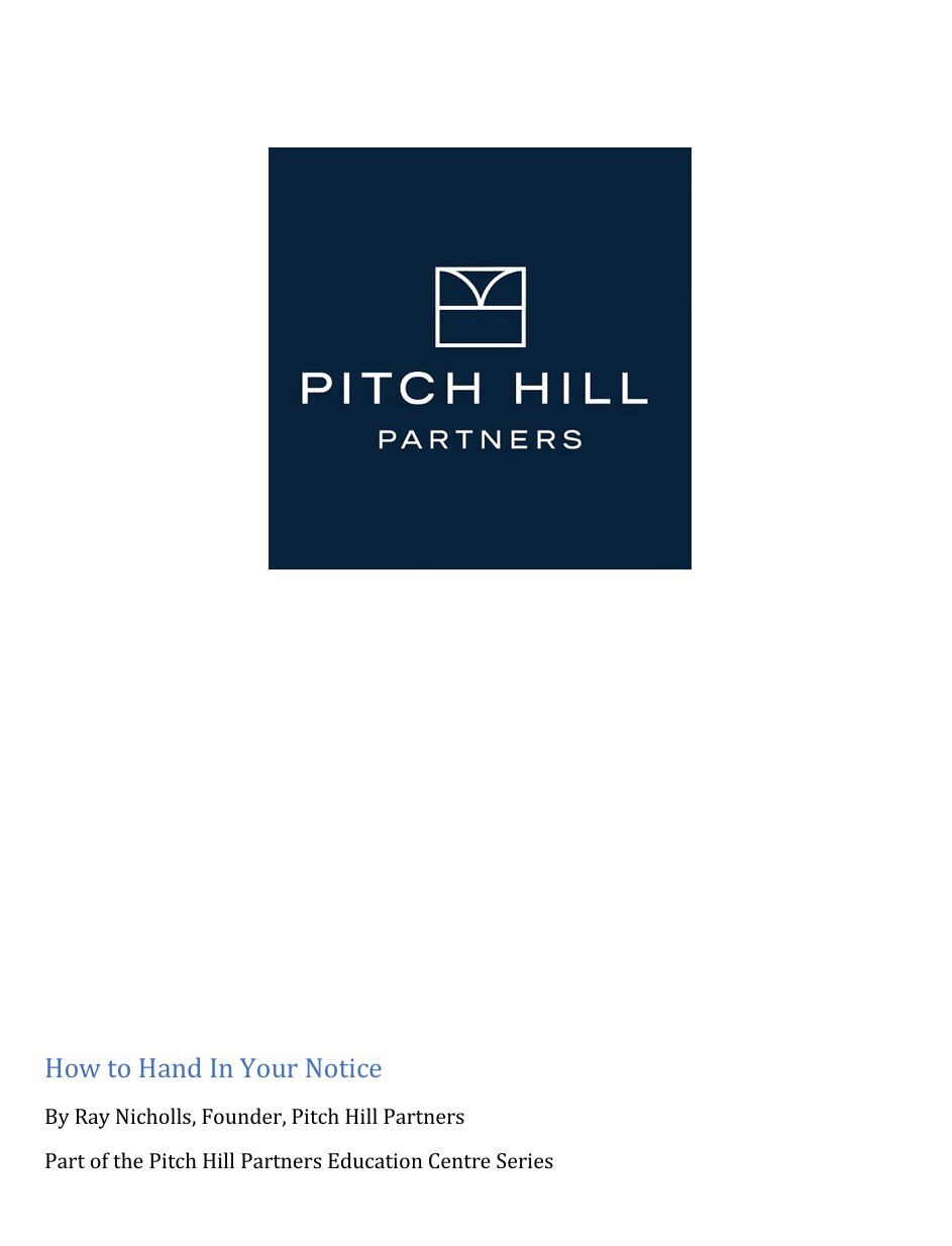 How to hand in your notice